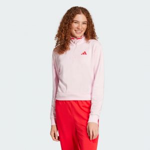 Adidas Veste de survêtement courte molleton à quart de zip Essentials Color Pop