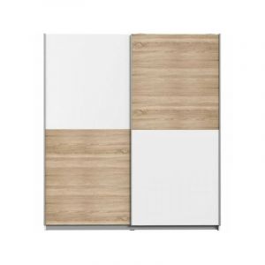 Armoire 2 portes coulissantes Panneau de particules Décor chene et L 170 3 P 61 2