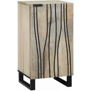 VidaXL Buffet Blanc 40 x 33 x 75 cm bois de manguier massif