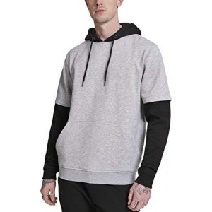 Image de Urban classics Sweat-shirt Sweat à capuche double manche - Couleur EU XXL,EU M,EU XL - Taille Gris