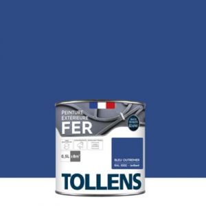 Image de Tollens Peinture extérieure fer brillant bleu outremer 500ml