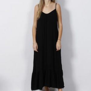 Superdry Robe Vintage long beach cami dress Noir Taille : 34