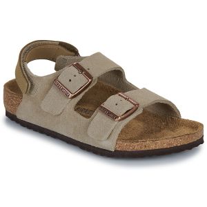 Birkenstock Sandales enfant Milano AS Kids LEVE Taupe Beige - Taille 26,27,28,29,30,31,32,33,34,35