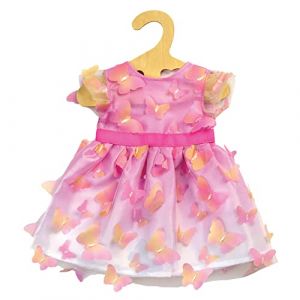 Heless 1252 - Vêtements de poupées Miss Butterfly, Robe en Tulle au Look ombré avec des Papillons Qui volent, pour poupées et Animaux en Peluche de 28 à 35 cm