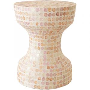 Now's Home Meuble d'appoint en coquille de Capiz 45cm, ELORA