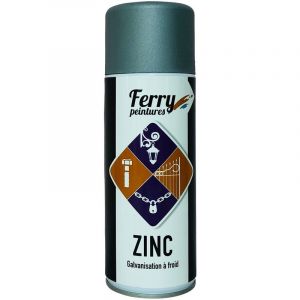 Ferry Bombe de peinture Zinc alu - 400ml - Qualité Professionnelle