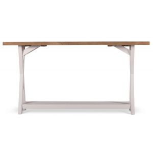 Décoration d'Autrefois Console Bois Blanc Césuré 150x40x74.5cm