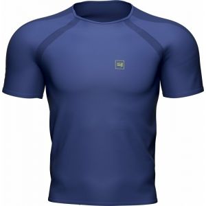 Compressport Maillot manches courtes training bleu xl