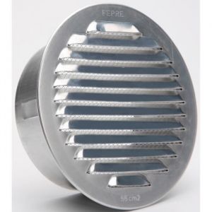 Image de Grille d'aération aluminium naturel Diam.11 cm