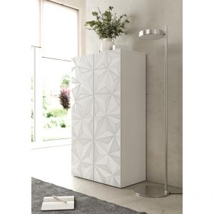 Meuble de rangement 2 portes 2 étagères