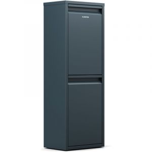 Klarstein Poubelle Double 36 L - Tri Sélectif Cuisine, 2 Compartiments 18 L, Acier Inoxydable, Design Compact, Montage Mural Inclus