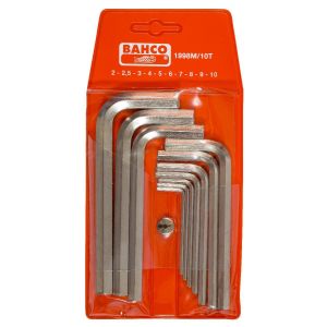 Bahco JEU DE TOURNEVIS DANGLE, 10 PCS, 6 PANS, NICKEL&Eacute;S - 1998M/10T