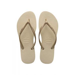 Image de Havaianas Slim, Tongs Femme, Or (Sand Grey/Light Or En 2719), 39/40 EU (37/38 BR)