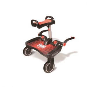 Image de Lascal Planche à roulettes poussette Buggy Board Maxi Plus siège rouge 2019