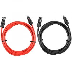 1,5m Rallonge C&acirc;ble Solaire 4 mm&sup2;, avec Connecteur Photovolta&iuml;ques M&acirc;le et Femelle Sertis,C&acirc;ble d'extension Solaire 12 awg Max dc 1500V, IP68