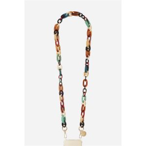 Chaîne de téléphone Ambre multicolore 120 cm