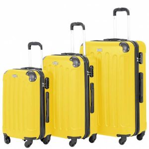 VERTICAL STUDIO "Helsinki" Valise Ensemble de 3 20" 24" 28" jaune