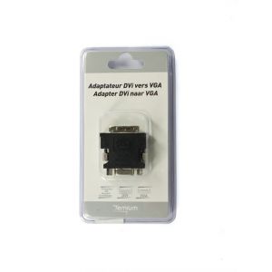 Temium Cable video Adaptateur Sinox DVI vers VGA Noir