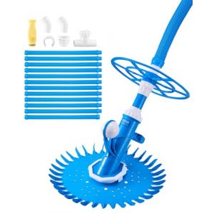 VEVOR Aspirateur de piscine à aspiration automatique, avec 12 tuyaux de 800 x 46 mm, nettoyeur de piscine à aspiration latérale, pour piscine hors sol et creusée, pour carrelage, fibre de verre, béton