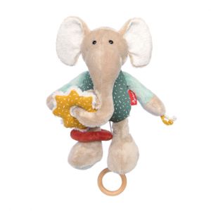 Sigikid 43164 Jouet en Peluche pour bébé Motif éléphant Menthe/Gris