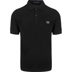 Fred Perry Plain Black/Snow White - Polo - noir - XXL - 100% Coton,Coton