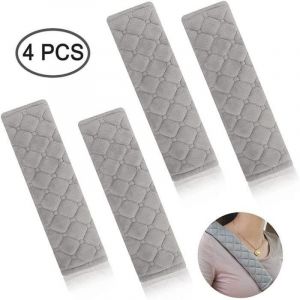 Coussin de Ceinture de S&eacute;curit&eacute; - Auto - 4 pi&egrave;ces - Confortable - Noir - Protection &Eacute;paules