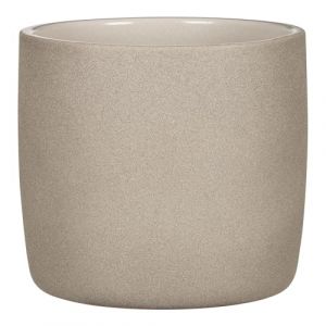 Scheurich Solido, pot de fleurs en céramique, couleur : Taupe Stone, 17.6 cm de diamètre, 16 cm de hauteur, 3.1 l vol
