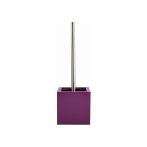 MSV Brosse Wc avec support MDF Inox Violet