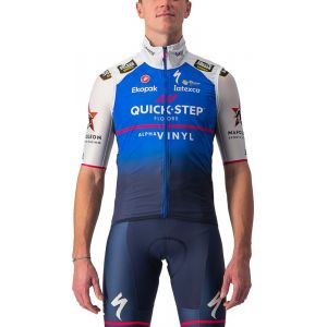 Castelli Gilet pro light wind quick step 2022 bleu blanc xl