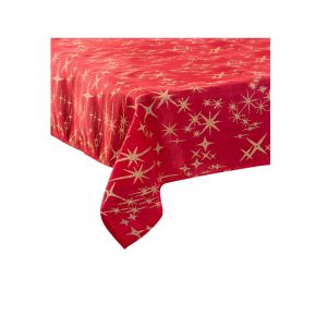 JJA Nappe rouge et or 140 x 240 cm - Couleur Rouge