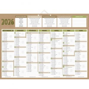 CALENDRIER NATURA 40,5 x 55 cm BOUCHUT