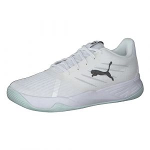 Puma Mixte Accelerate Pro II Chaussure de Terrain intérieur, White Black-Nitro Blue-Arctic Ice, 42.5 EU