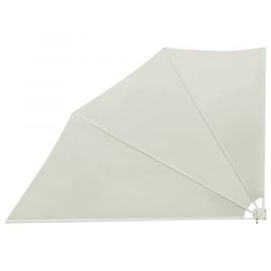 Auvent paravent store brise-vue latéral rétractable de patio jardin terrasse balcon protection visuelle écran 160 x 240 cm crème 02_0007056