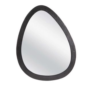 Table passion Miroir métal ¿uf noir 78 x 62 cm