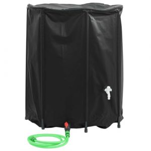 VidaXL Réservoir d'eau avec robinet pliable 1250 l pvc Noir