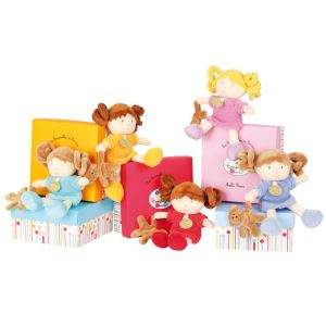 Doudou et Compagnie Poupée Les demoiselles de doudou avec nounours (modèle aléatoire)