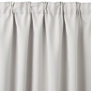 Rideau occultant double face galon fronceur, Voda Gris Clair Taille 350X140 cm;250X140 cm;180X140 cm