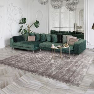 Unamourdetapis Tapis salon en viscose marron 200x300