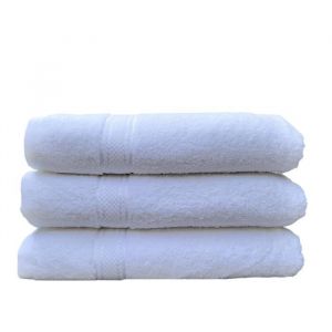 Serviette De Bain 70x140 - Lot 3 Serviettes De Bain Coton blanc