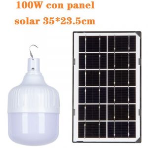 Jandei - Ampoule solaire led portable 100W 6500K Lampe solaire Énergie solaire photovoltaïque