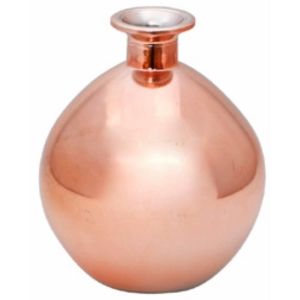 Ruedelafete Vase Boule en verre ø12,5 x 14,5 cm, métallisé Rose Gold
