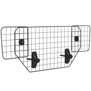 Pawhut Grille de protection universelle pour chien - largeur 90-120 cm - facile &agrave; installer la plupart des voitures SUV - noir
