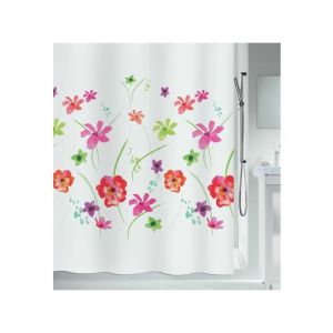 Spirella Rideau de douche Polyester FLOWER MEADOW 120x200cm Rouge - Multicolor