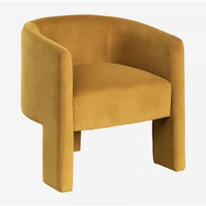 Fauteuil en Velours Xastru SKLUM Moutarde 72 cm