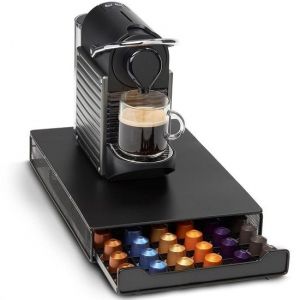 Porte-capsules KitchenBrothers - Avec tiroir - Nespresso - 60 tasses - Noir