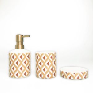 Guy Levasseur Set salle de bain 3 pièces céramique marron