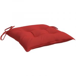 VidaXL Coussins De Chaise Lot De 2 Rouge 40x40x7 Cm Tissu Oxford