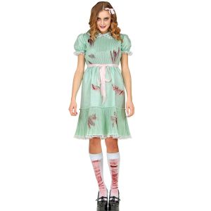 Ruedelafete W WIDMANN-10314 Widmann 10314 – Costume de poupée tueuse, Robe, Ceinture, Chaussettes, fête à thème, Halloween, Femme, 10205955, Multicolore, XL