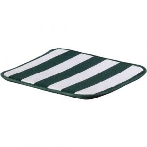 Image de Coussin Action Blanc/Vert rembourré 38 x 38 x H2 cm assise chaise jardin