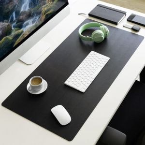 Sous-main Nero Similicuir souple et facile d'entretien Noir 120 x 60 cm